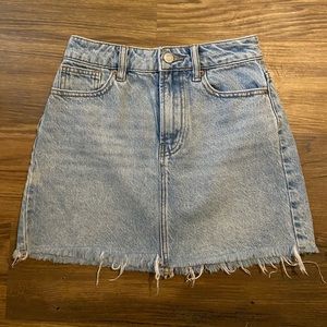 Pacsun raw hem denim skirt